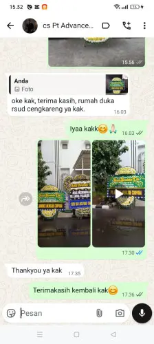Testimonial Papan Bunga Pernikahan palu