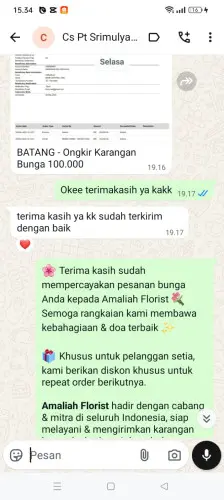 Testimonial Papan Bunga palu
