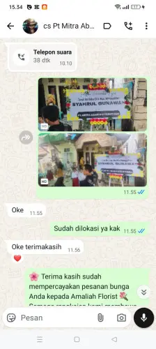 Testimonial Papan Bunga palu